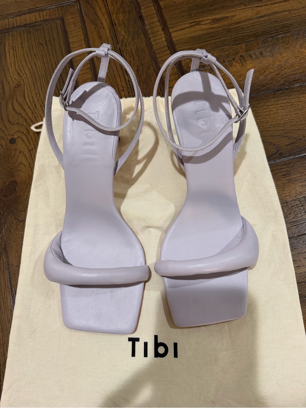 Tibi Hugh Sandal Lavender Nappa Leather Strappy Heels Sz 39.5 - Picture 4 of 8